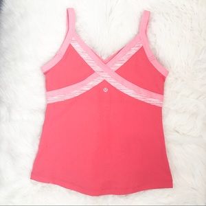 Lululemon Wrap Strap Pink Tank Size 10